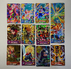 R305 Bundle of 12 Japanese Super Dragon Ball Heroes Promo Cards Goku Vegeta - Image 1