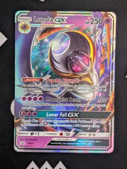 Lunala GX (SM17) Promo Sun and Moon Promos Foil/Holo LP Pokemon Card - Image 1