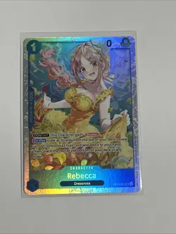ONE PIECE TCG Rebecca OP15-053 SR Adventure on KAMI’s Island ENGLISH Foil Card - Image 1