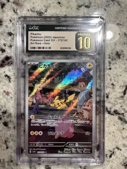 PSA CGC Pristine 10 Pikachu 2023 Japanese 151 173/165 Art Rare Pokemon Card - Image 1