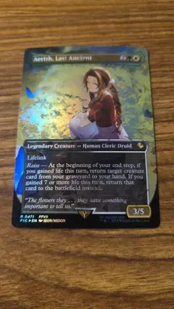 Aerith, Last Ancient (Borderless) (Chocobo Track Foil) Commander: Final Fantasy - Image 1