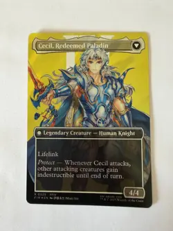 Cecil, Dark Knight (Surge Foil, Borderless, Rare, FIN 525) - MTG Final Fantasy - Image 2