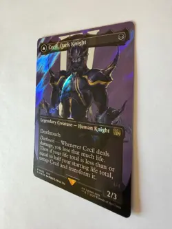 Cecil, Dark Knight (Surge Foil, Borderless, Rare, FIN 525) - MTG Final Fantasy - Image 3