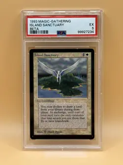 Island Sanctuary MTG Beta Limited Edition (1993) PSA 5 – Magic the Gathering - Image 1