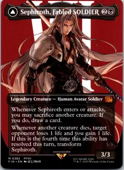 Sephiroth, Fabled SOLDIER (0382) (Borderless) M FINAL FANTASY 382 NM - Image 1