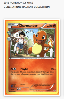 Charmander RC3/32 Generations: Radiant Collection Regular TAG 8 Pokemon TCG - Image 3