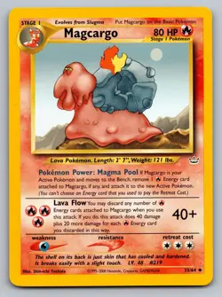 MAGCARGO 33/64 UNCOMMON NEO REVELATION POKEMON LP - Image 1