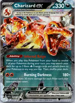 Charizard ex 054/091 Paldean Fates Pokemon Near Mint - Image 1