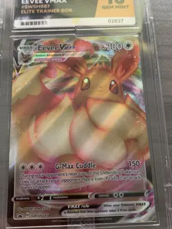Pokemon Card TCG Eevee VMAX Black Star Promo SWSH087 Graded Ace 10 - Image 2