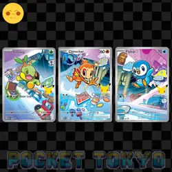 Turtwig, Chimchar, Piplup MEP 040, 041, 042 First Partner Promo Holo Pokemon NM - Image 1