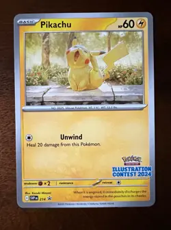 Pokemon Pikachu #214 Illustration Contest 2024 Black Star Promo - Image 1