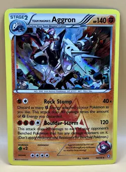 Team Magma’s Aggron 14/34 – Double Crisis (Holo Rare) - LP+ - 2015 Pokemon TCG - Image 1