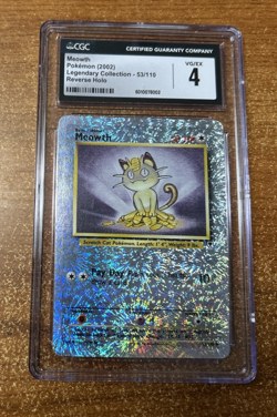 Meowth 53/110 Legendary Collection Reverse Holo 2002 Pokemon CGC 4 - Image 1