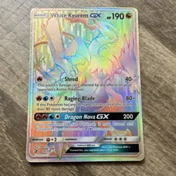 Pokemon TCG White Kyurem GX Ultra Rare Holo 74/70 2018 Basic GX 190 HP - Image 1