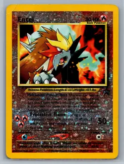 2001 Pokemon Entei Black Star Promo 34 Reverse Holo WoTC - Lower Grade - Image 1