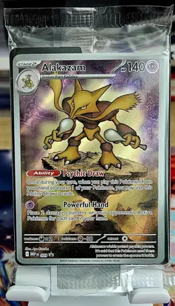 Pokemon TCG Mega Evolution Alakazam #009 Black Star Promo Sealed - Image 1