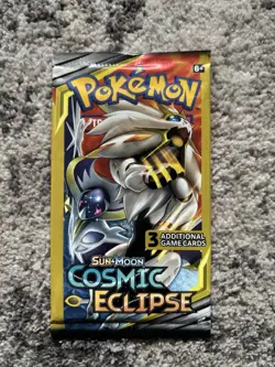 Pokemon Sun & Moon Cosmic Eclipse Booster Pack Tag Team New Sealed TCG - Image 1