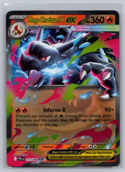Mega Charizard X ex 013/094 Double Rare Phantasmal Flames Pokemon Near Mint - Image 1