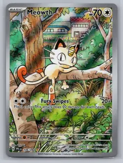 Meowth 106/094 Illustration Rare Phantasmal Flames Pokemon Near Mint - Image 1