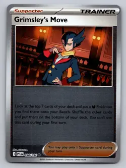 Grimsley's Move 090/094 Uncommon Phantasmal Flames Pokemon Reverse Holo NM - Image 1