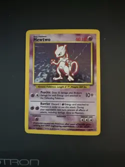 1999 Pokemon Base Set Mewtwo 10/102 Holo Rare - Image 1