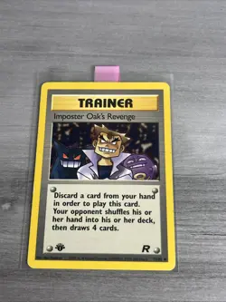 IMPOSTER OAK'S REVENGE Pokemon Team Rocket 1st Edition 76/82 - Image 1