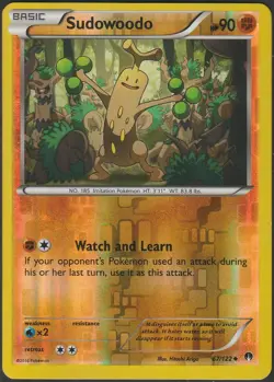 Sudowoodo [Reverse Holo] 67/122 Breakpoint LP Pokemon Card - Image 1