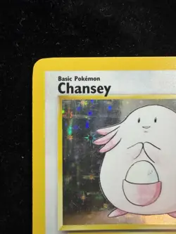 Pokemon Chansey TCG Holo Unlimited Rare Card Base Set 3/102 LP Condition - Image 2