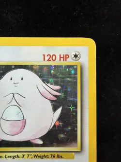 Pokemon Chansey TCG Holo Unlimited Rare Card Base Set 3/102 LP Condition - Image 3