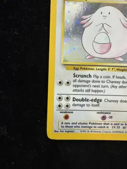Pokemon Chansey TCG Holo Unlimited Rare Card Base Set 3/102 LP Condition - Image 5