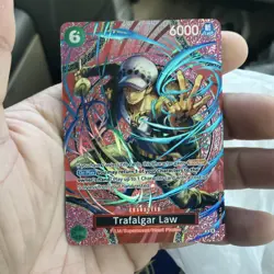One Piece Trafalgar Law Character 6000 Power OP13-031 FILM Blocker Foil Card - Image 1