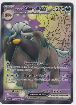 Pokemon TCG Destined Rivals Arvens Mabosstiff EX Card 218/182 Mint - Image 1