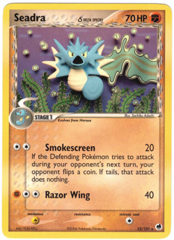 Seadra 22/101 EX Dragon Frontiers Regular Rare Pokemon Card - Image 1