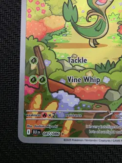 Pokemon TCG Snivy Card 087/086 Sv: Black Bolt Illustration Rare Holo Near Mint - Image 4