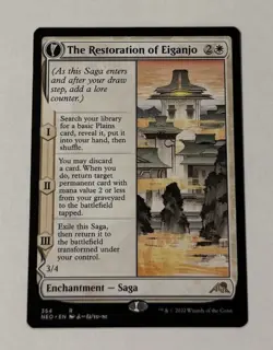 MTG The Restoration of Eiganjo (Showcase) Kamigawa Neon Dynasty LP - Image 1
