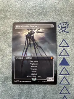 Magic the Gathering MTG - Sire of Seven Deaths - FDN 292 - Borderless - Image 1
