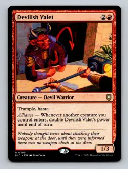 Devilish Valet Normal R Commander: Bloomburrow 195 NM - Image 1