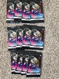 12x Magic the Gathering Foundations Play boosters (1/3 Play Booster Box) SEALED - Image 1