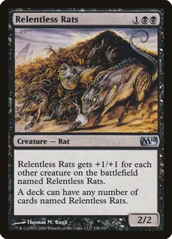 MTG - Relentless Rats - Magic 2010 - X1 - (LP) - - Image 1