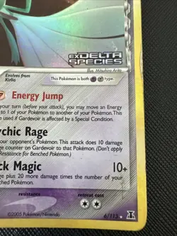 Pokemon Gardevoir Reverse Holo Card 6/113 EX Delta Species 2005 Stamped - Image 4