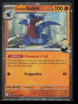 Cynthia's Gabite 103/182 Pokemon Destined Rivals Cosmos Promo Common Near Mint - Image 1