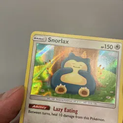Pokemon TCG Unbroken Bonds Snorlax Holo Rare Card 158/214 2019 - Image 2
