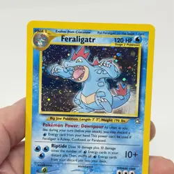 Feraligatr Holo Rare 5/111 Neo Genesis - Vintage 2000 Pokemon TCG ( Crease ) - Image 2