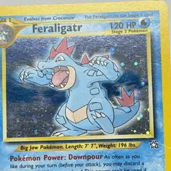 Feraligatr Holo Rare 5/111 Neo Genesis - Vintage 2000 Pokemon TCG ( Crease ) - Image 4