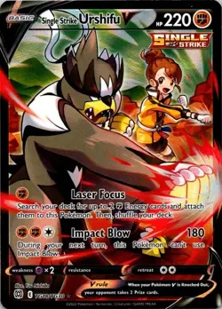 Pokemon TCG Single Strike Urshifu V TG18/TG30SWSH09: Brilliant Star NM (SKU 1-4) - Image 1