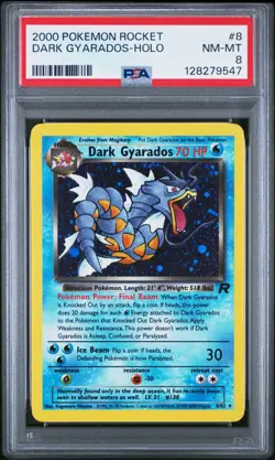 Pokemon Dark Gyarados 8/82 Team Rocket Holo Rare PSA 8 Pokemon TCG English - Image 1