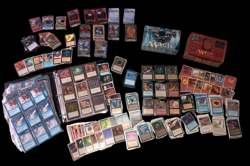 Collection LOT MTG Magic The Gathering cards w Binder, sheets, decks, boxes, old - Image 1
