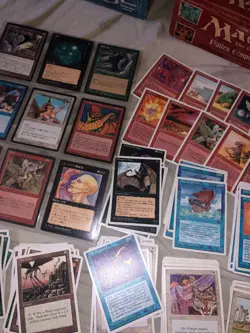 Collection LOT MTG Magic The Gathering cards w Binder, sheets, decks, boxes, old - Image 5