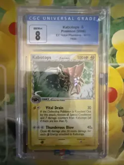 Pokemon Kabutops 9/110 Holo EX Holon Phantoms - CGC 8 - Image 1
