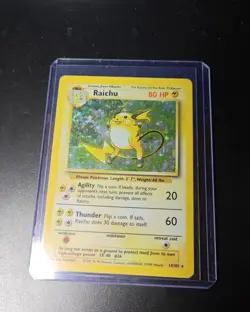 1999 Raichu 14/102 Holo Rare - Pokemon Base Set Lightly Damaged - Image 1